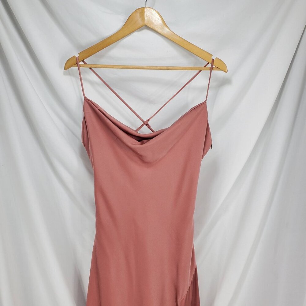 ASTR The Label Women's ACDR101114S Red Maxi Dress Palisades Cowl Neck Sz M - Picture 3 of 15